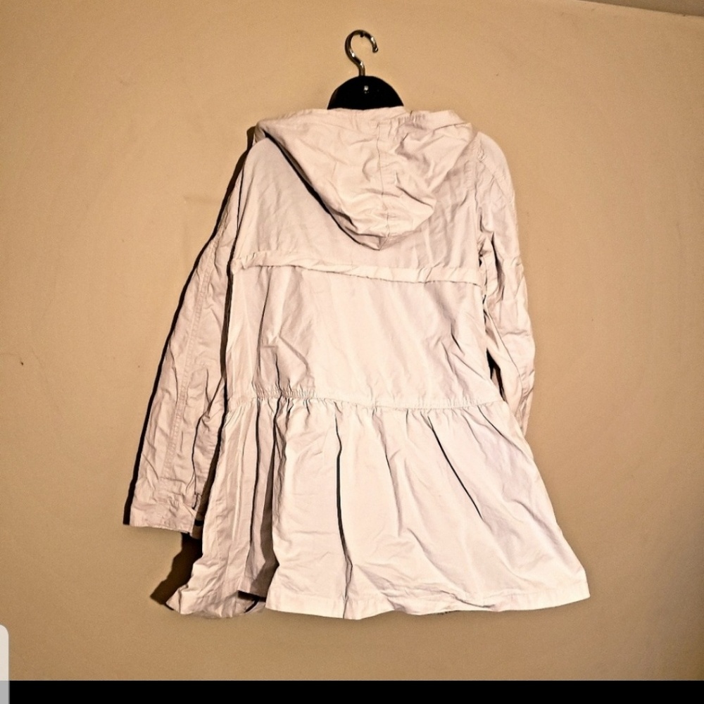 Gap Light Hooded Utility Jacket Off White - image 2